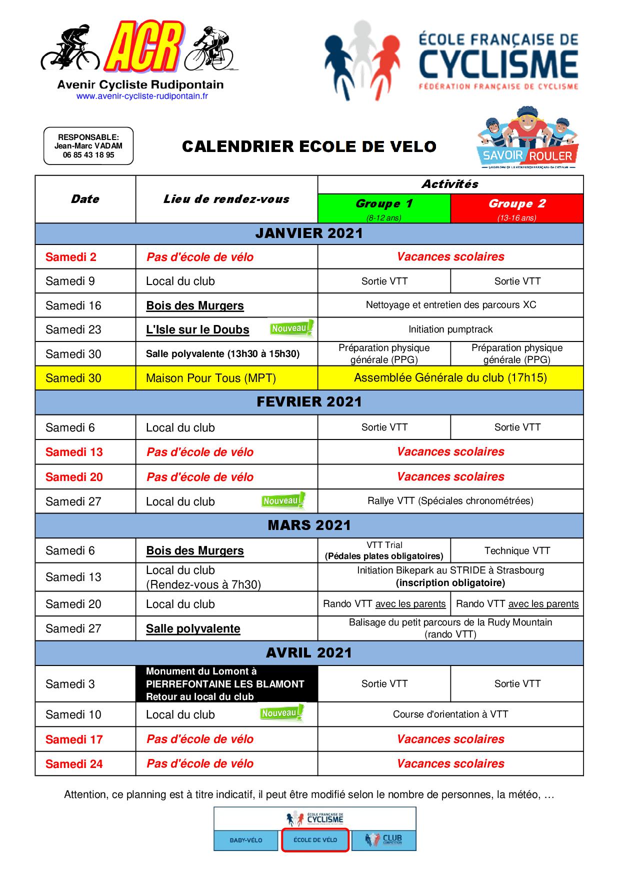 calendrier